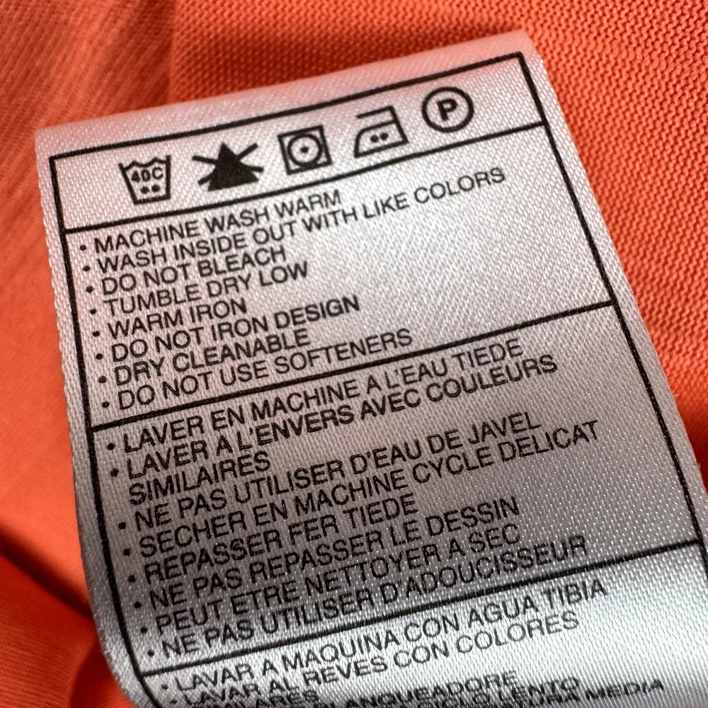Nike Tiger Woods Collection Polo Men's Large Orange Performance Golf‎ Shirt